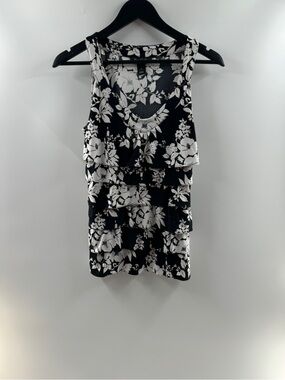 White House Black Market Floral Ruffle Tank Top – Women’s Small